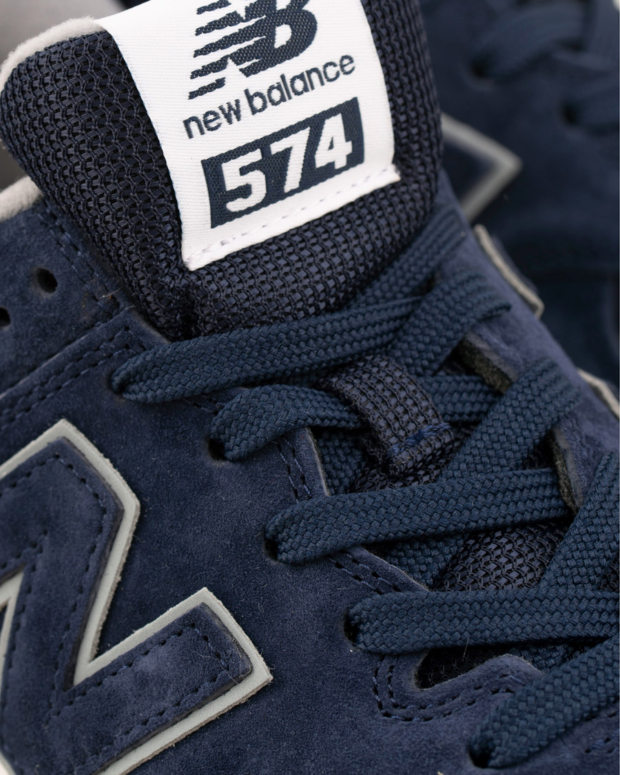 Uomini | New Balance 574 Running Sneaker Navy Suede | New Balance | 574 Running Sneaker Navy Suede