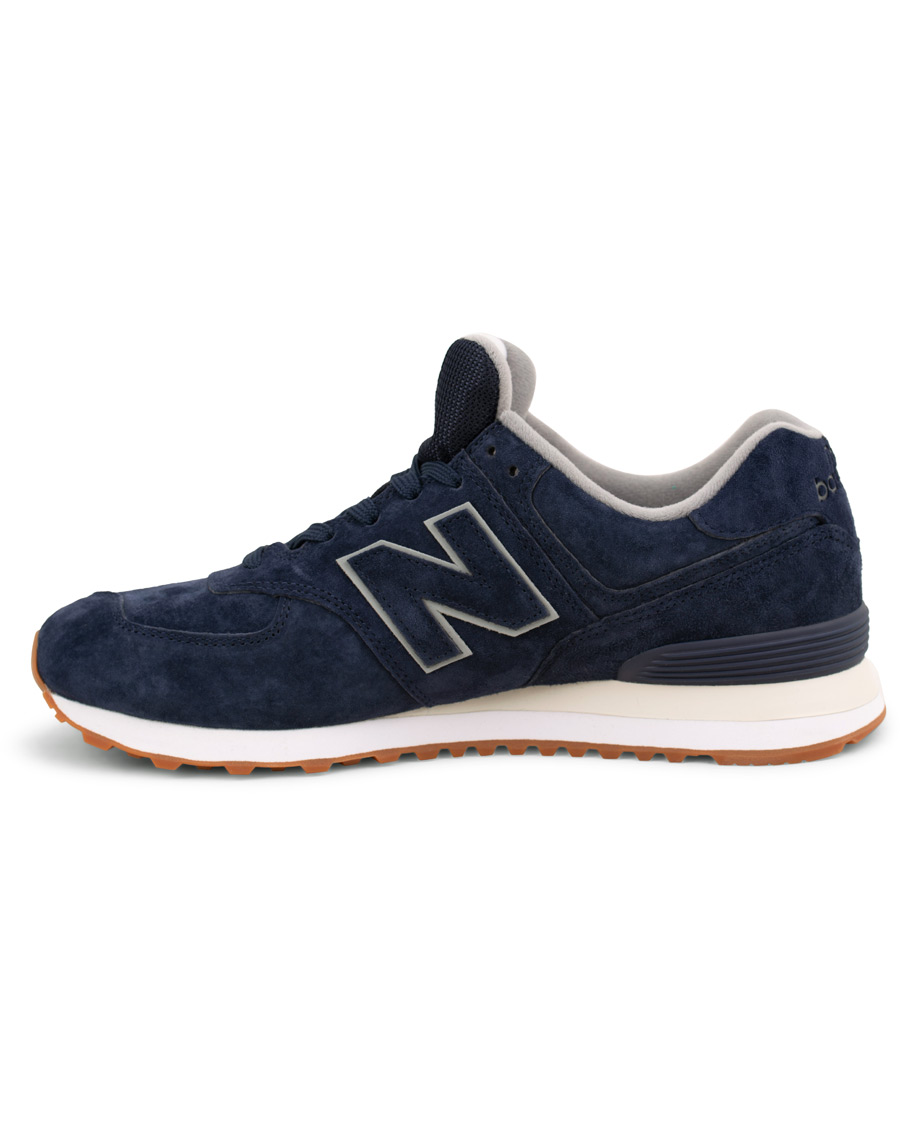 Uomini | New Balance 574 Running Sneaker Navy Suede | New Balance | 574 Running Sneaker Navy Suede