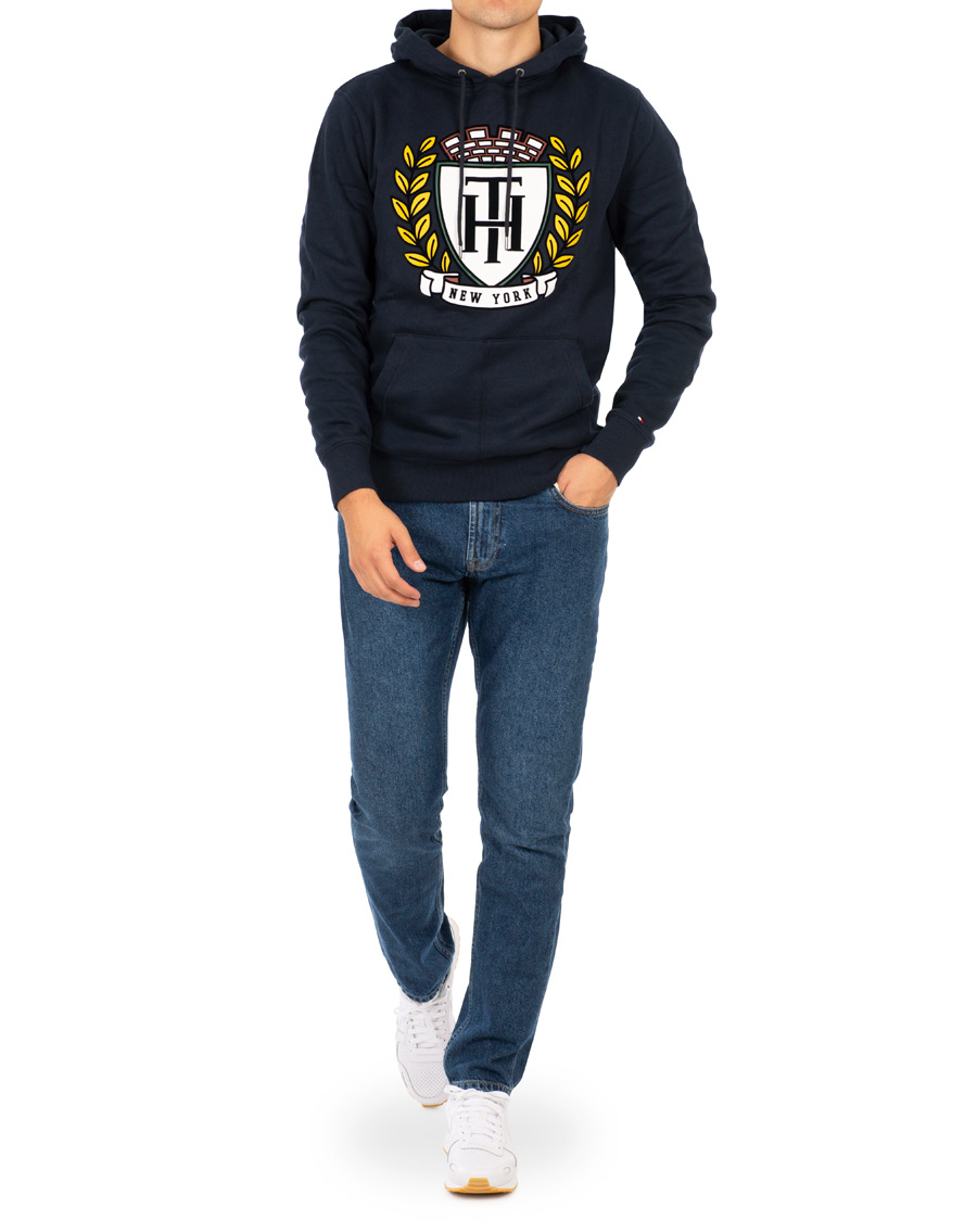 Uomini | Maglieria | Tommy Hilfiger | Crest Hoodie Sky Captain