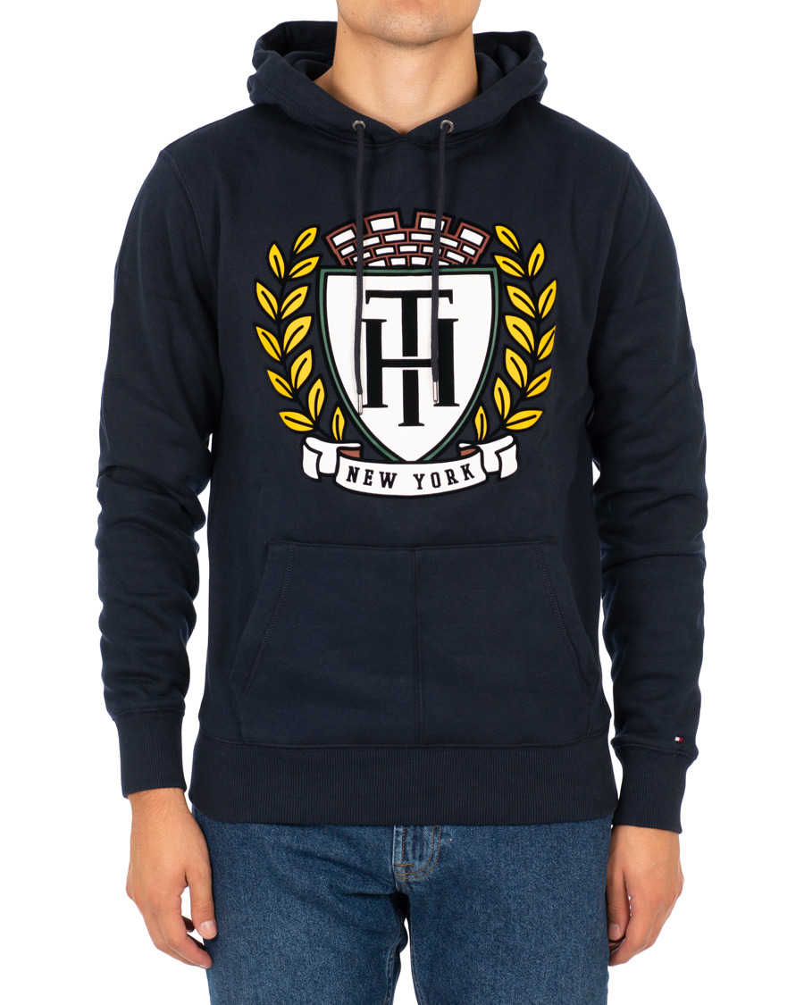 Uomini | Maglieria | Tommy Hilfiger | Crest Hoodie Sky Captain