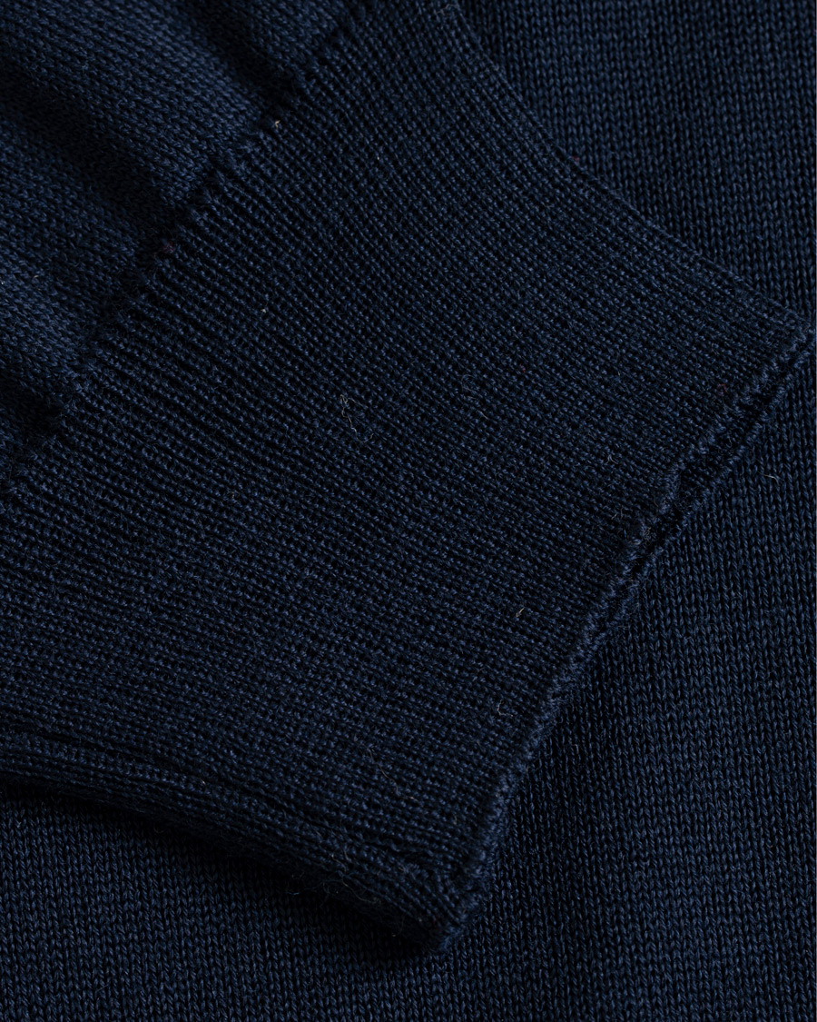 Uomini | Maglieria | Oscar Jacobson | Cole Extra Fine Merino Rollneck Navy