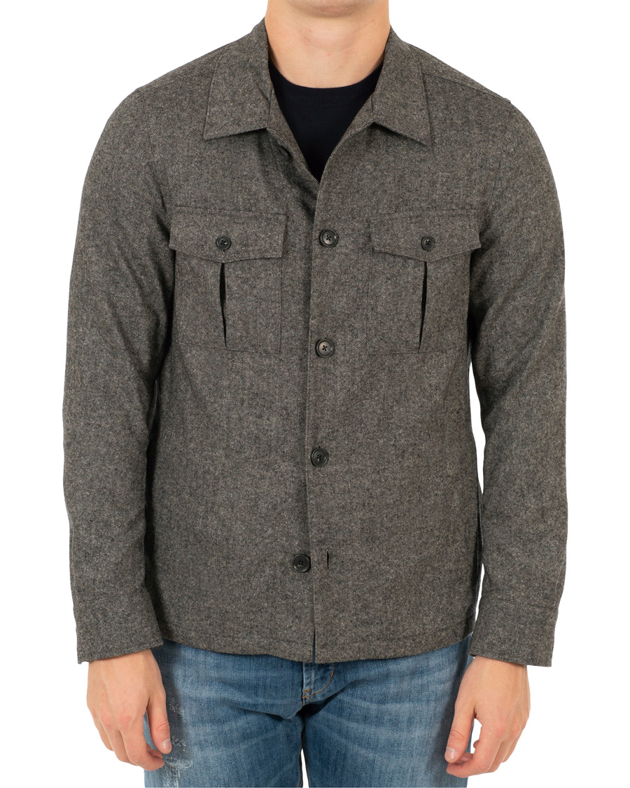 Uomini | Giacche | Oscar Jacobson | Helge Shirt Jacket Salt & Pepper