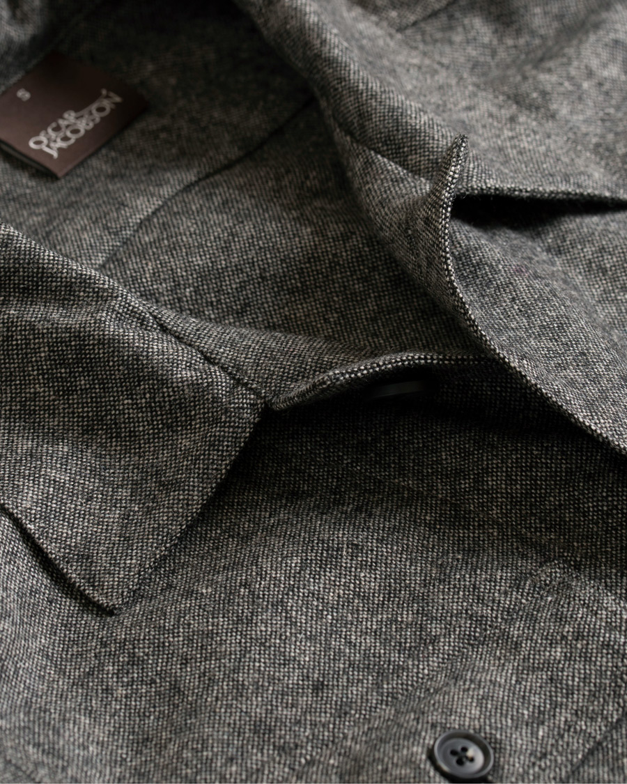 Uomini | Giacche | Oscar Jacobson | Helge Shirt Jacket Salt & Pepper