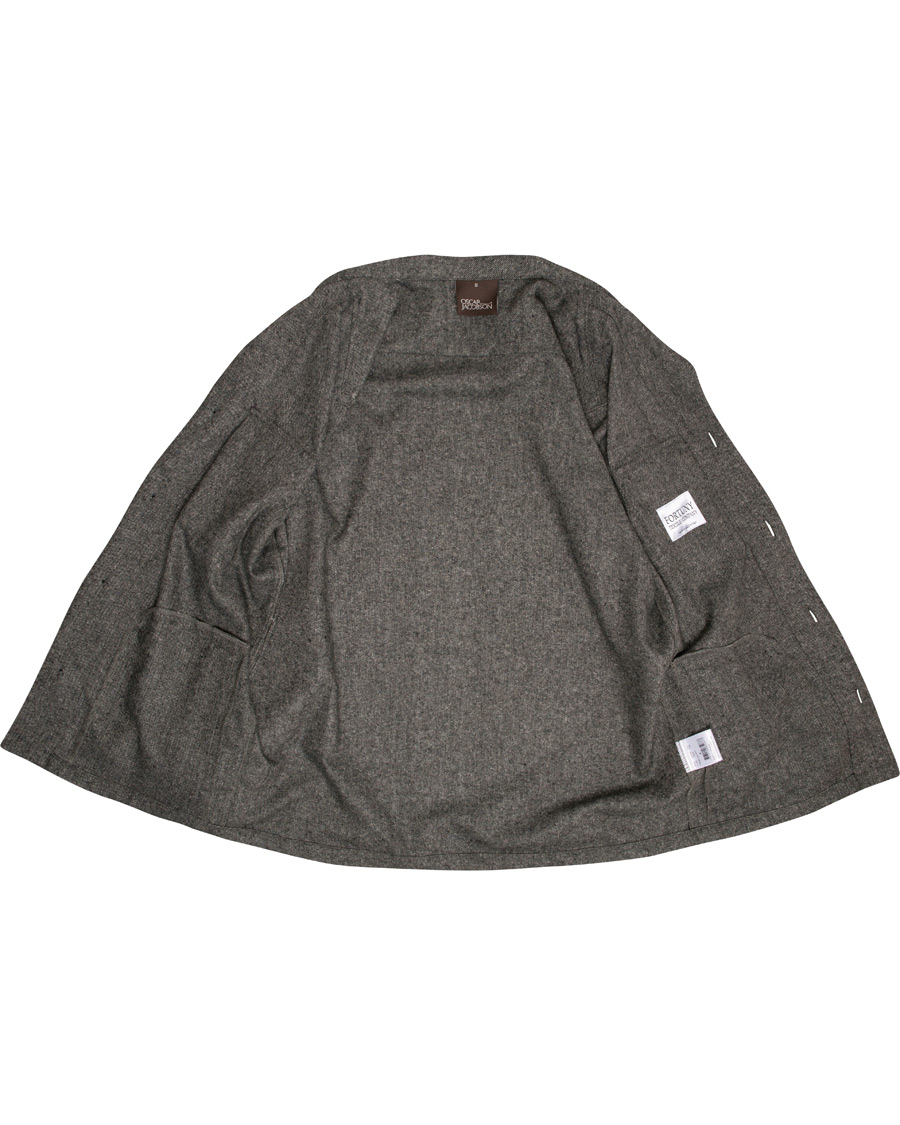 Uomini | Giacche | Oscar Jacobson | Helge Shirt Jacket Salt & Pepper