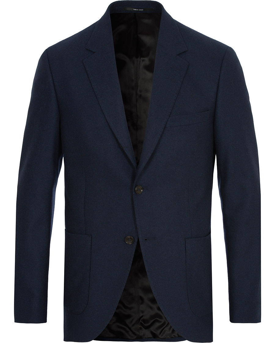 Uomini | Blazers | Tiger of Sweden | Jamot Flannel Patch Pocket Blazer Navy