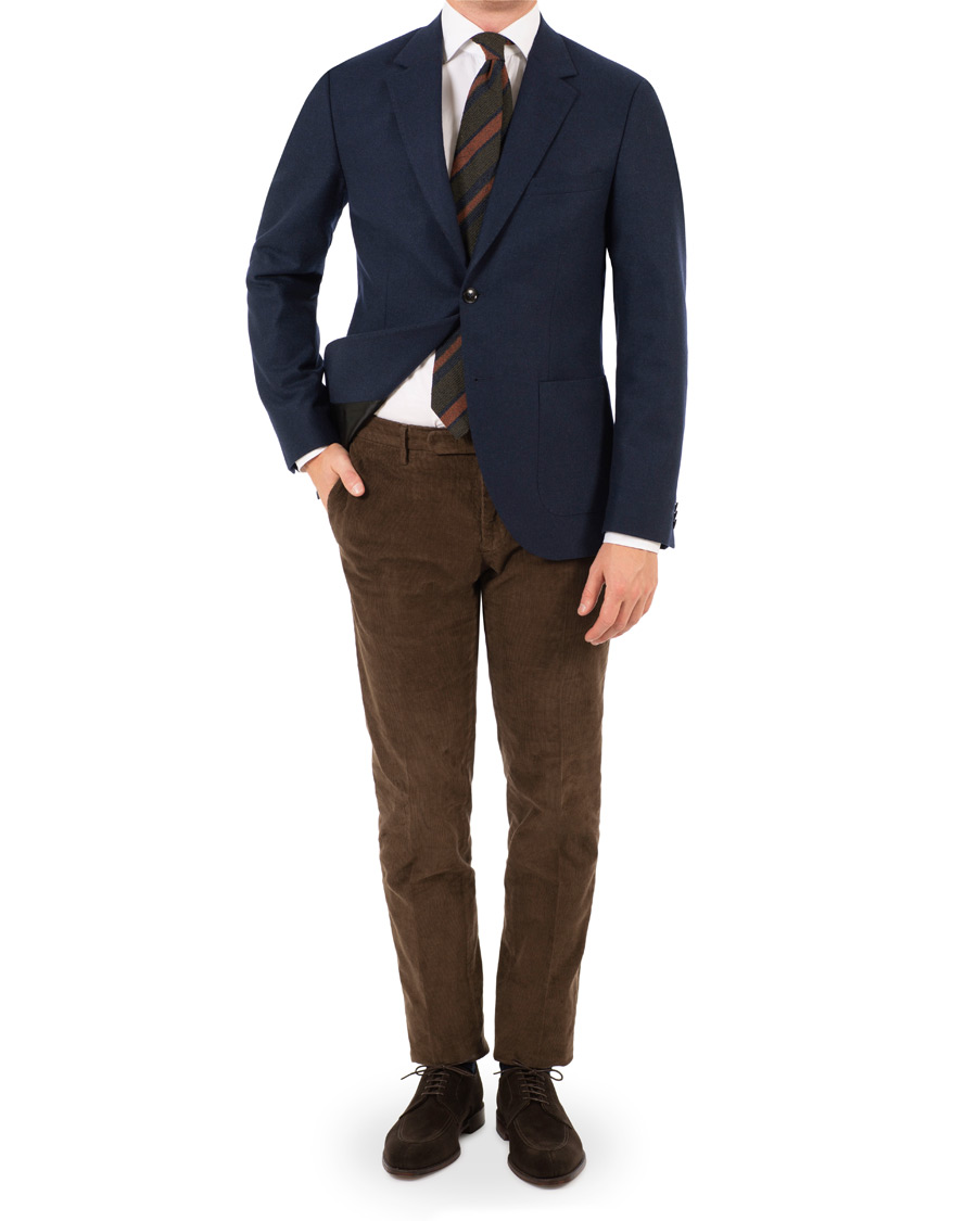 Uomini | Blazers | Tiger of Sweden | Jamot Flannel Patch Pocket Blazer Navy