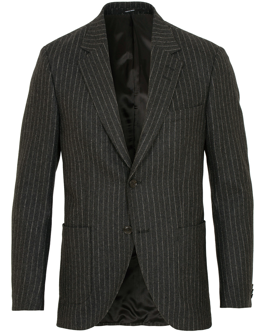 Uomini | Blazers | Tiger of Sweden | Jamot Pinstripe Patch Pocket Blazer Dark Grey