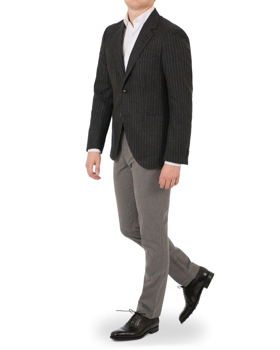 Uomini | Blazers | Tiger of Sweden | Jamot Pinstripe Patch Pocket Blazer Dark Grey