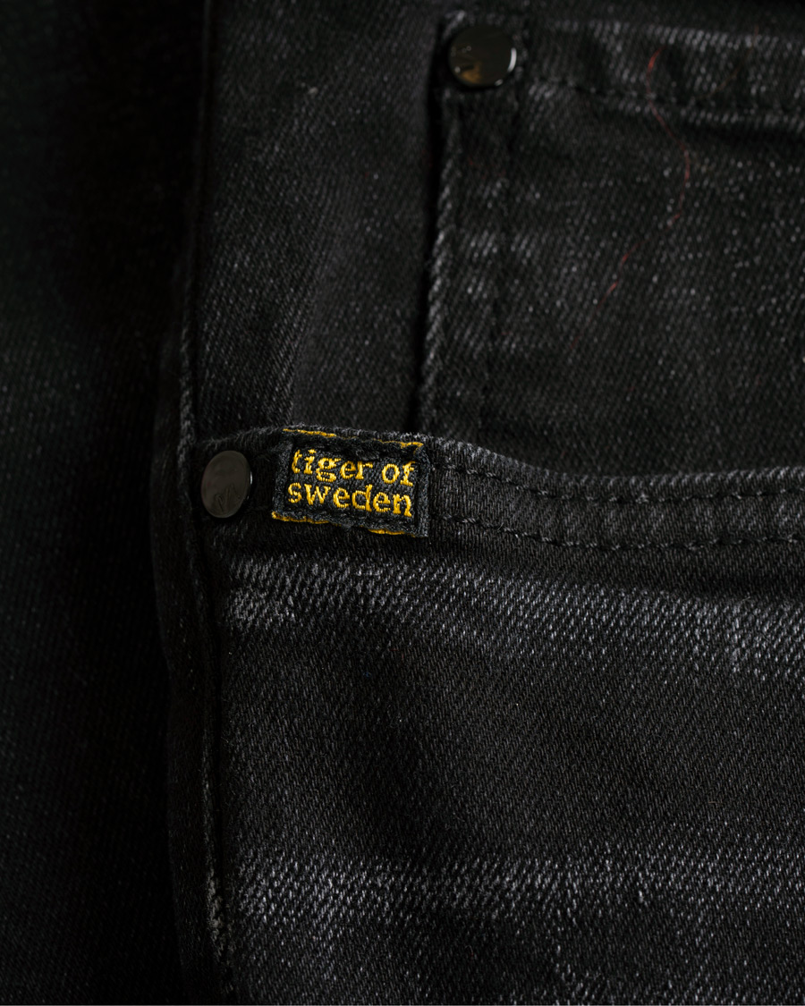 Uomini | Jeans | Tiger of Sweden Jeans | Slim Gray Stretch Jeans Washed Black