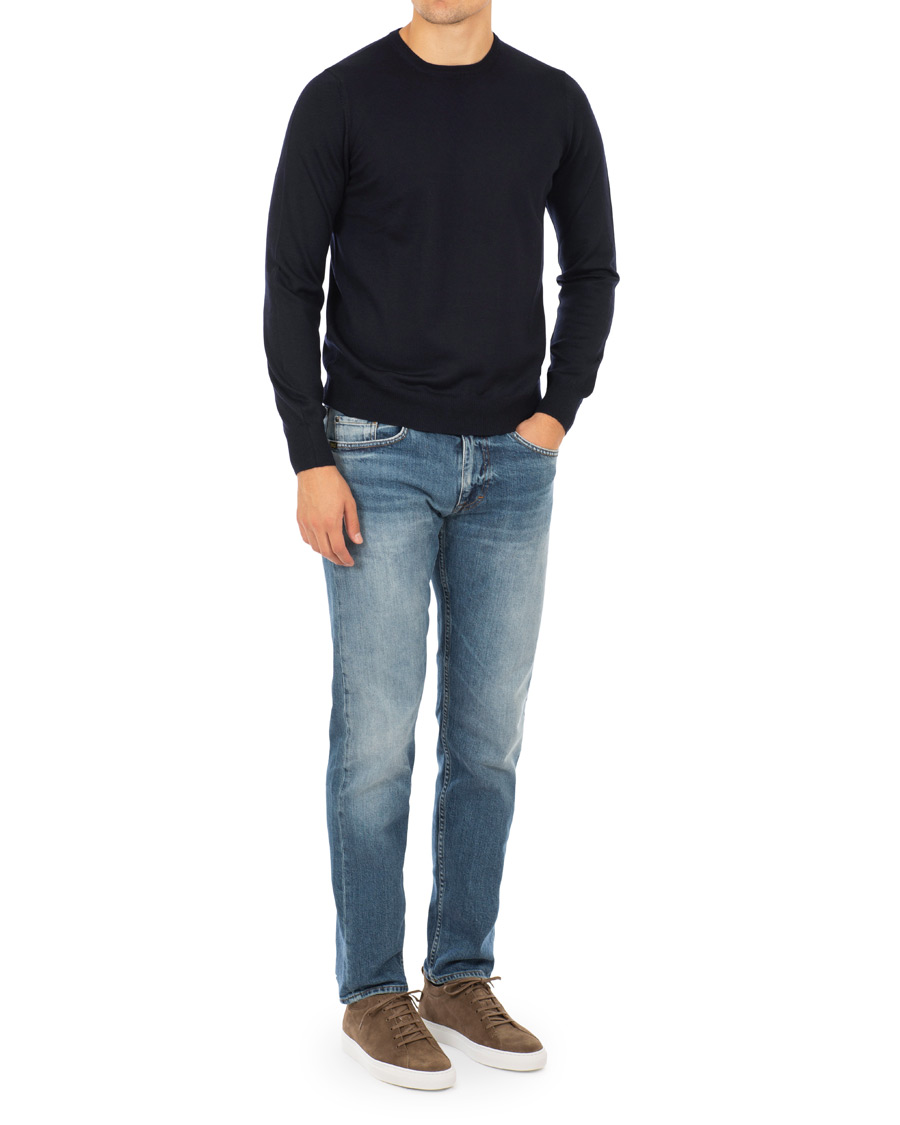 Uomini | Jeans | Tiger of Sweden Jeans | Straight Lone Stretch Jeans Mid Blue
