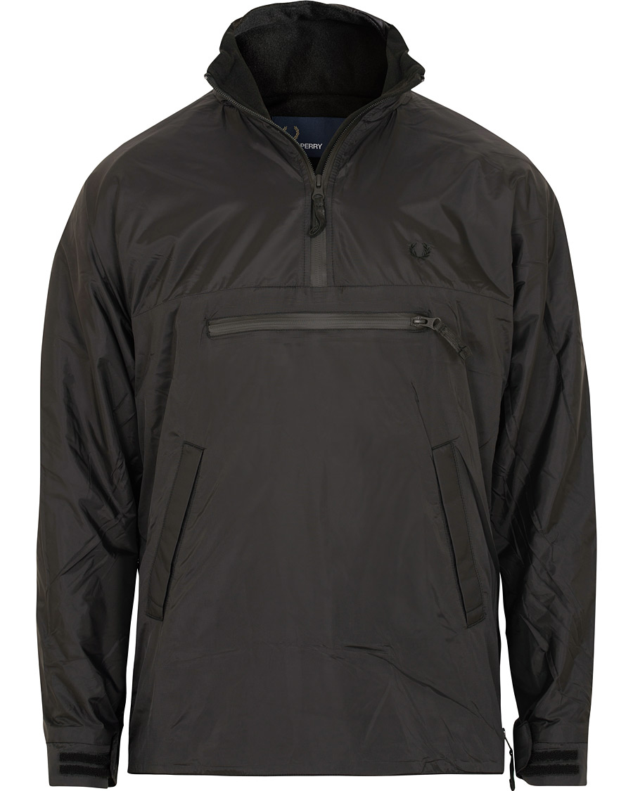 Uomini | Giacche | Fred Perry | Half Zip Hooded Jacket Black