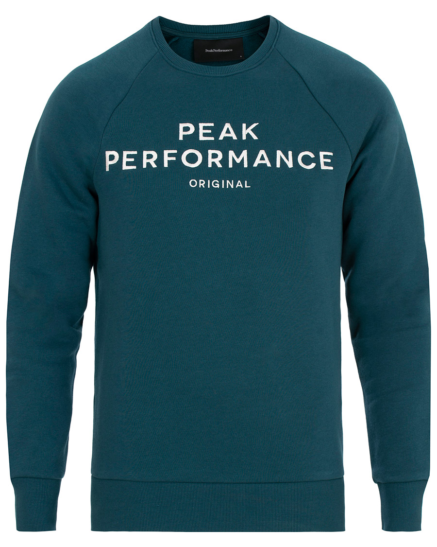 Uomini | Maglieria | Peak Performance | Logo Crew Neck Sweatshirt Teal Extreme