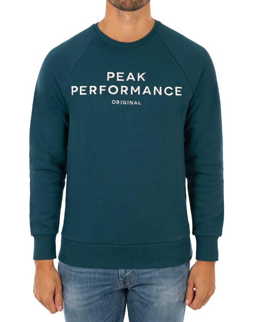 Uomini | Maglieria | Peak Performance | Logo Crew Neck Sweatshirt Teal Extreme