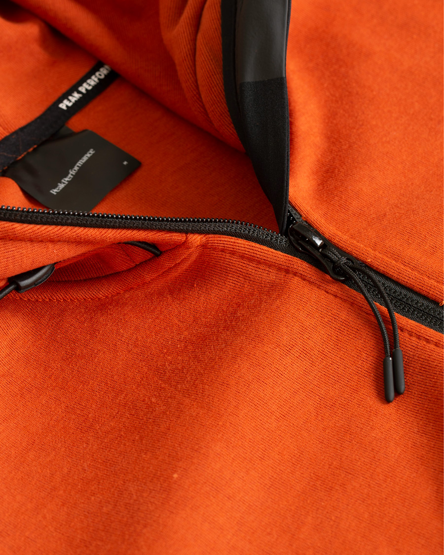 Uomini | Maglieria | Peak Performance | Tech Full Zip Hoodie Desert Clay