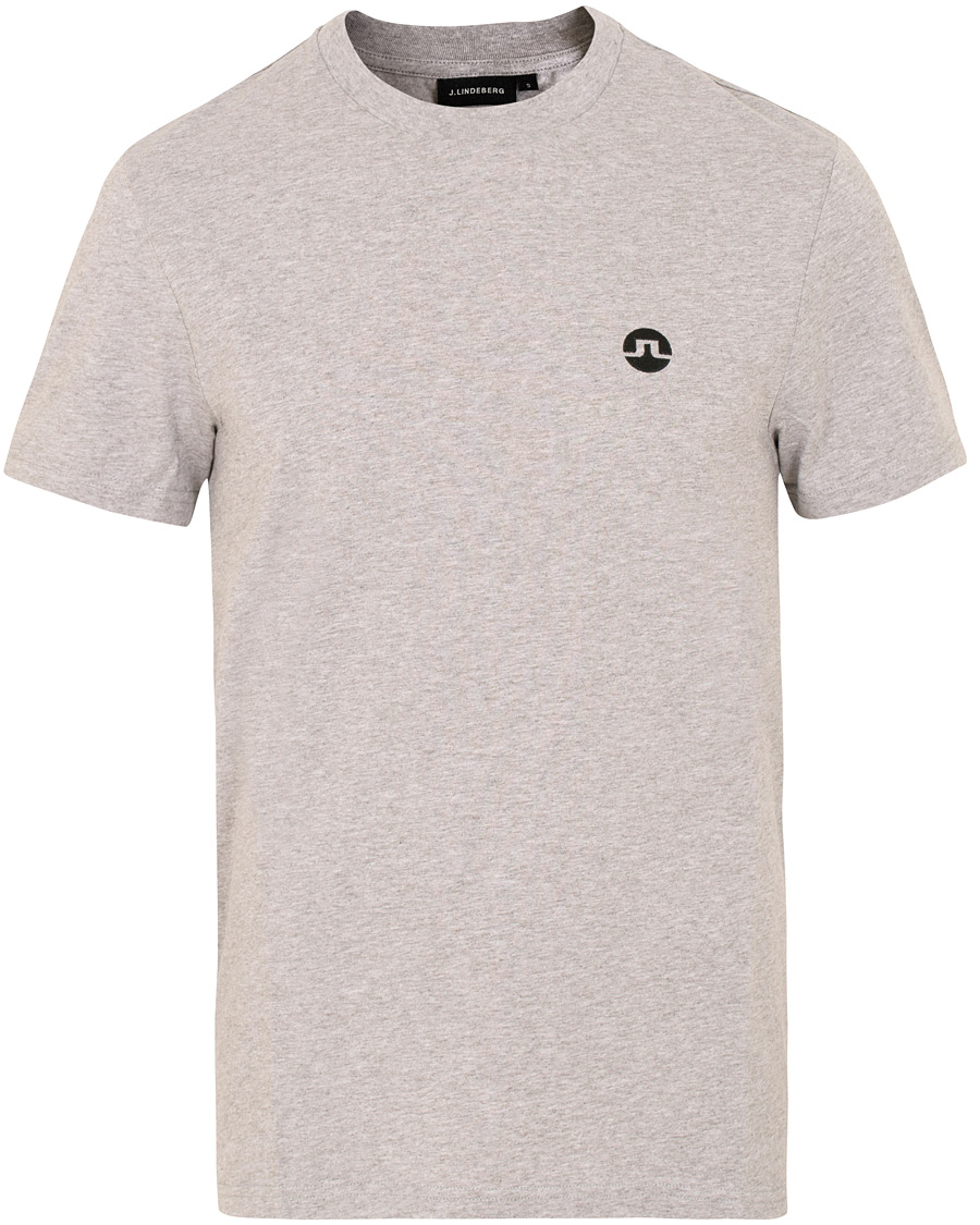 Uomini | T-shirt | J.Lindeberg | Bridge Crew Neck Tee Grey