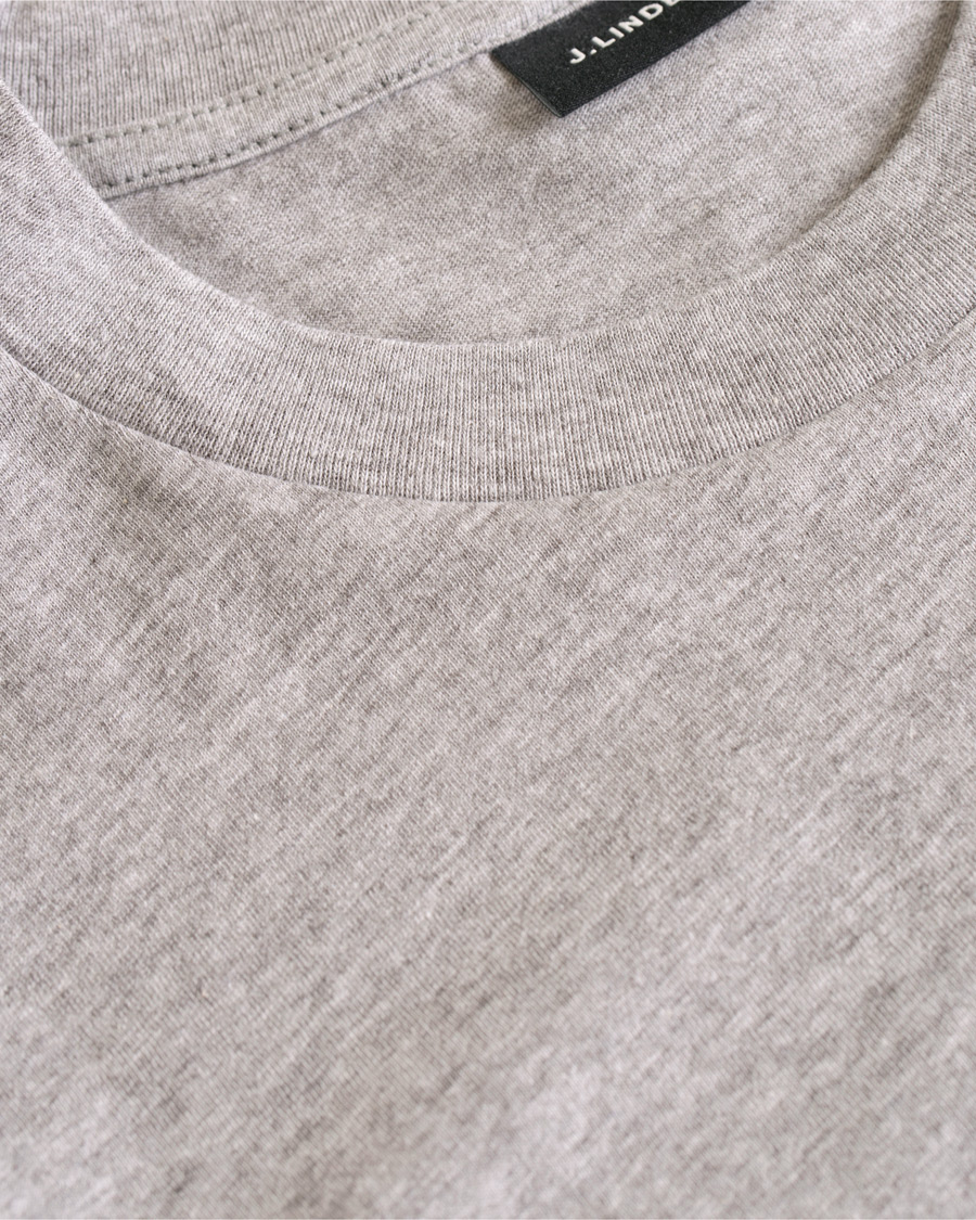 Uomini | T-shirt | J.Lindeberg | Bridge Crew Neck Tee Grey