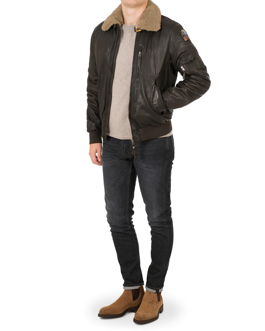 Uomini | Giacche | Parajumpers | Josh Leather Jacket Dark Brown