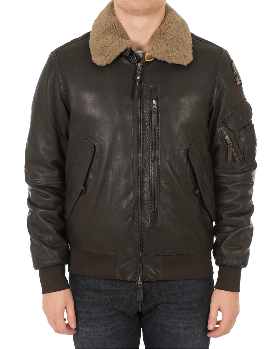 Uomini | Giacche | Parajumpers | Josh Leather Jacket Dark Brown