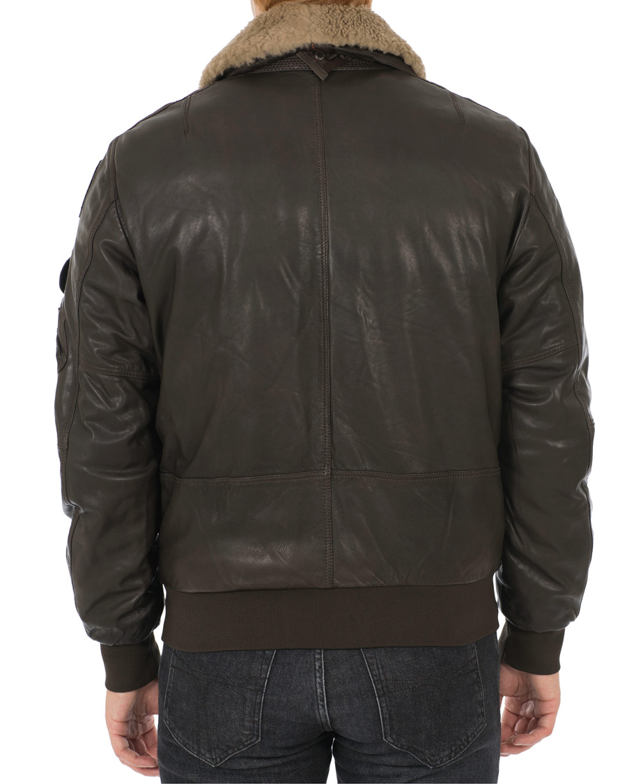 Uomini | Giacche | Parajumpers | Josh Leather Jacket Dark Brown