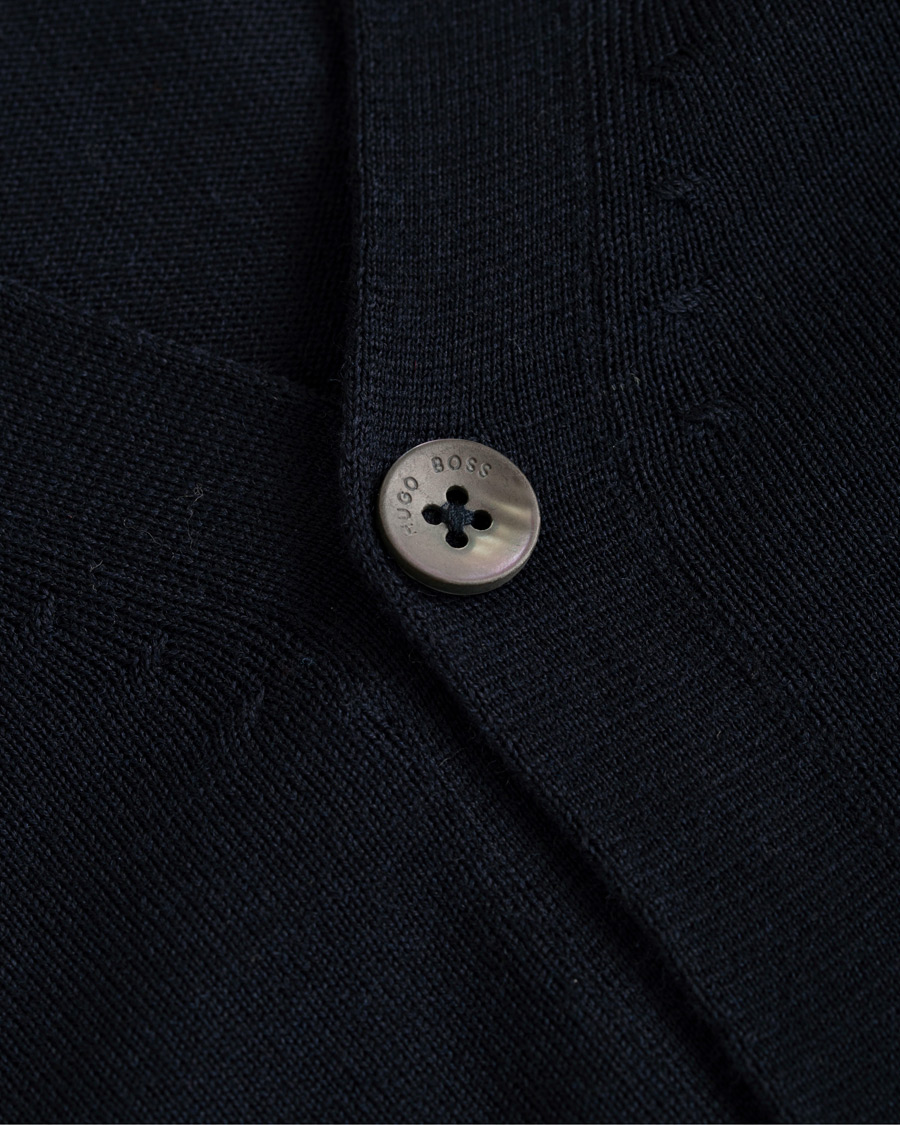 Uomini | Maglieria | BOSS BLACK | BOSS Mardon Extra Fine Merino Cardigan Dark Navy