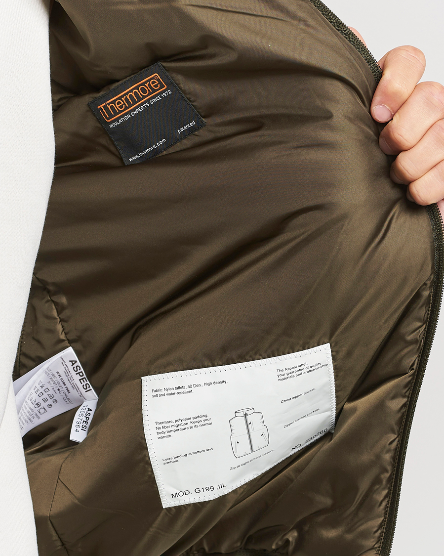 Uomini | Giacche | Aspesi | Jil Padded Vest Dark Military