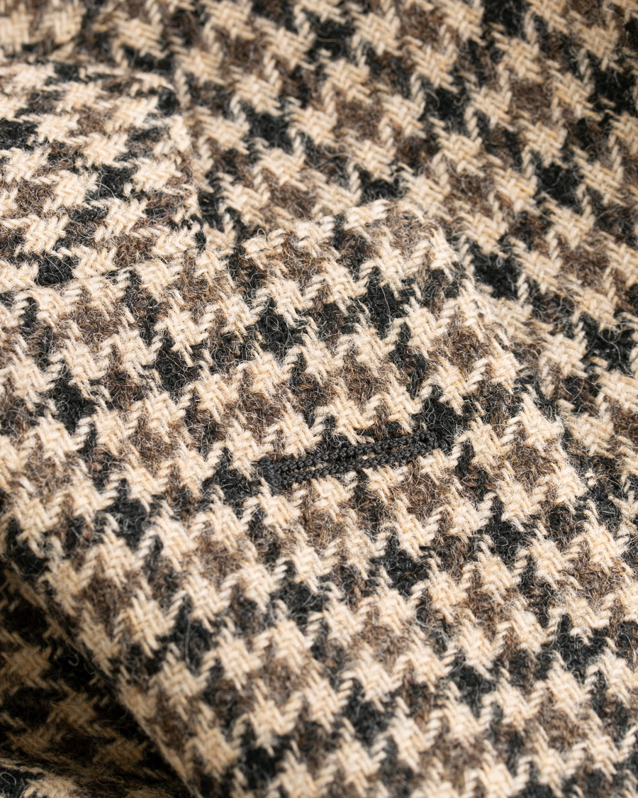 Uomini | Blazers | The Gigi | Degas Single Breasted Houndstooth Tweed Blazer Brown