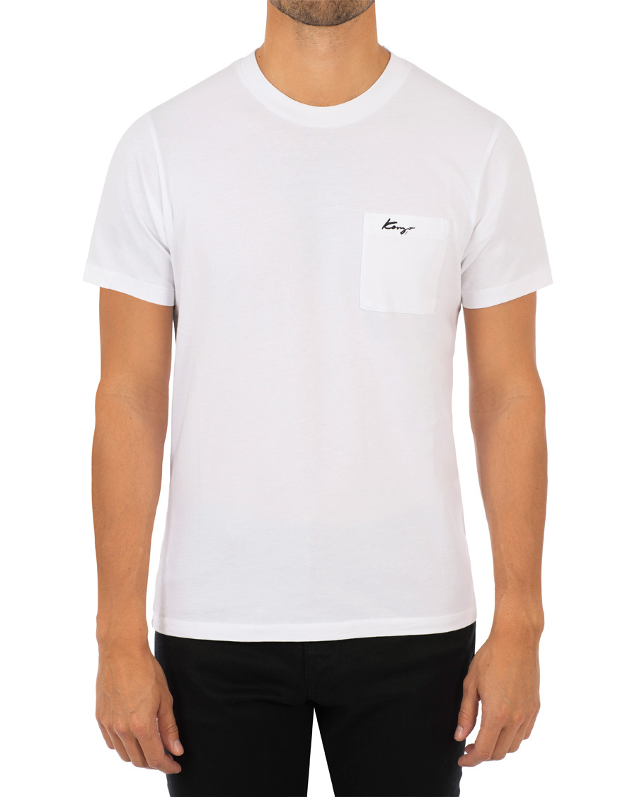 Uomini | T-shirt | KENZO | Small Logo Signature Pocket T-shirt White