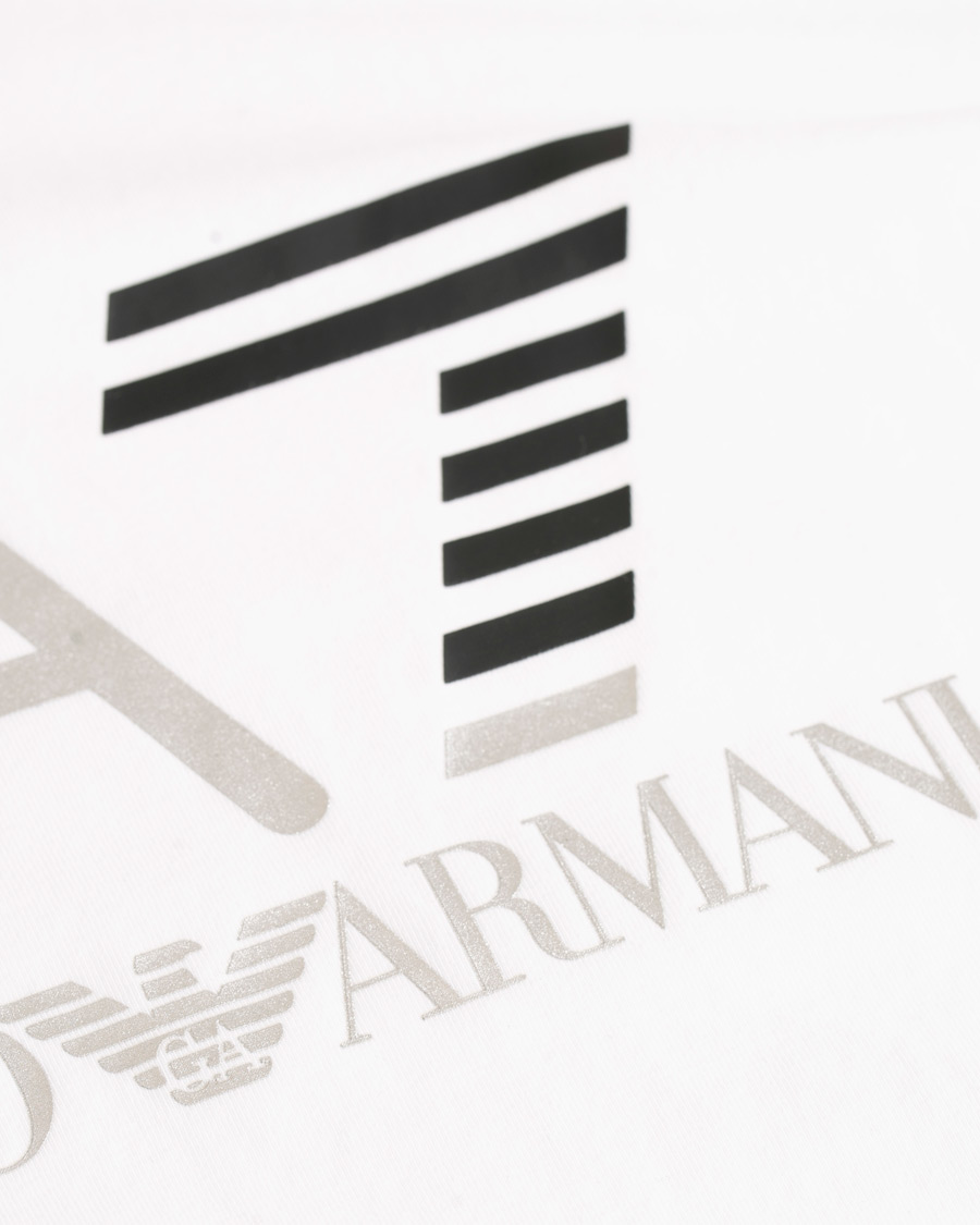 Uomini | T-shirt | EA7 | Train Logo Crew Neck Long Sleeve Tee White