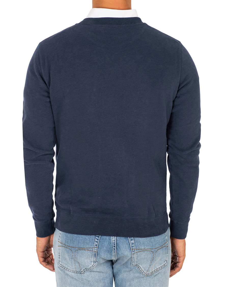 Uomini | Maglieria | Sunspel | Loopback Sweatshirt Navy Melange