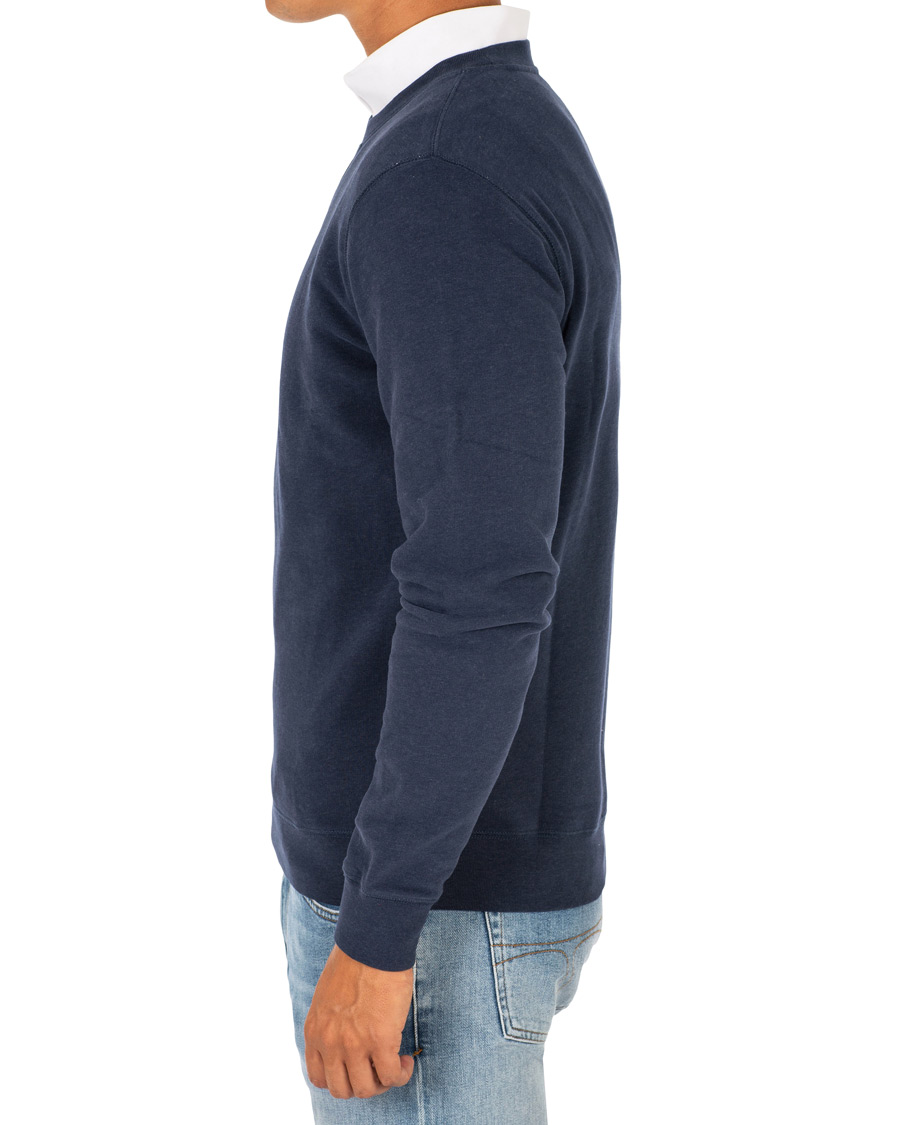 Uomini | Maglieria | Sunspel | Loopback Sweatshirt Navy Melange