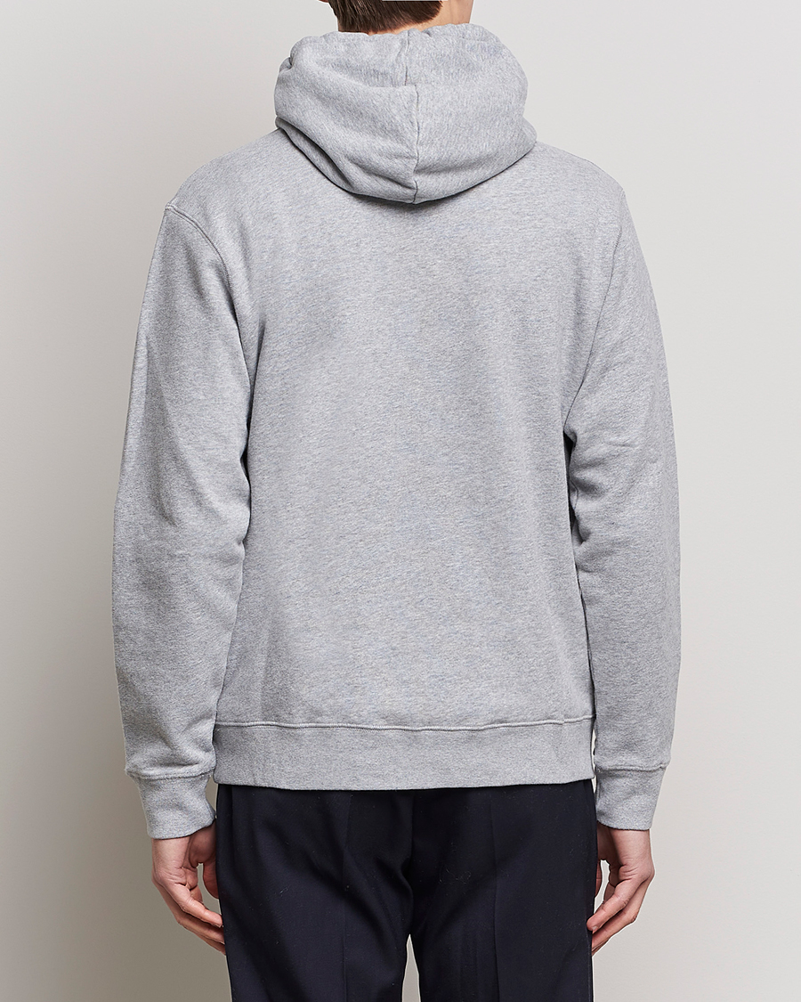 Uomini | Maglieria | Sunspel | Loopback Hoodie Grey Melange