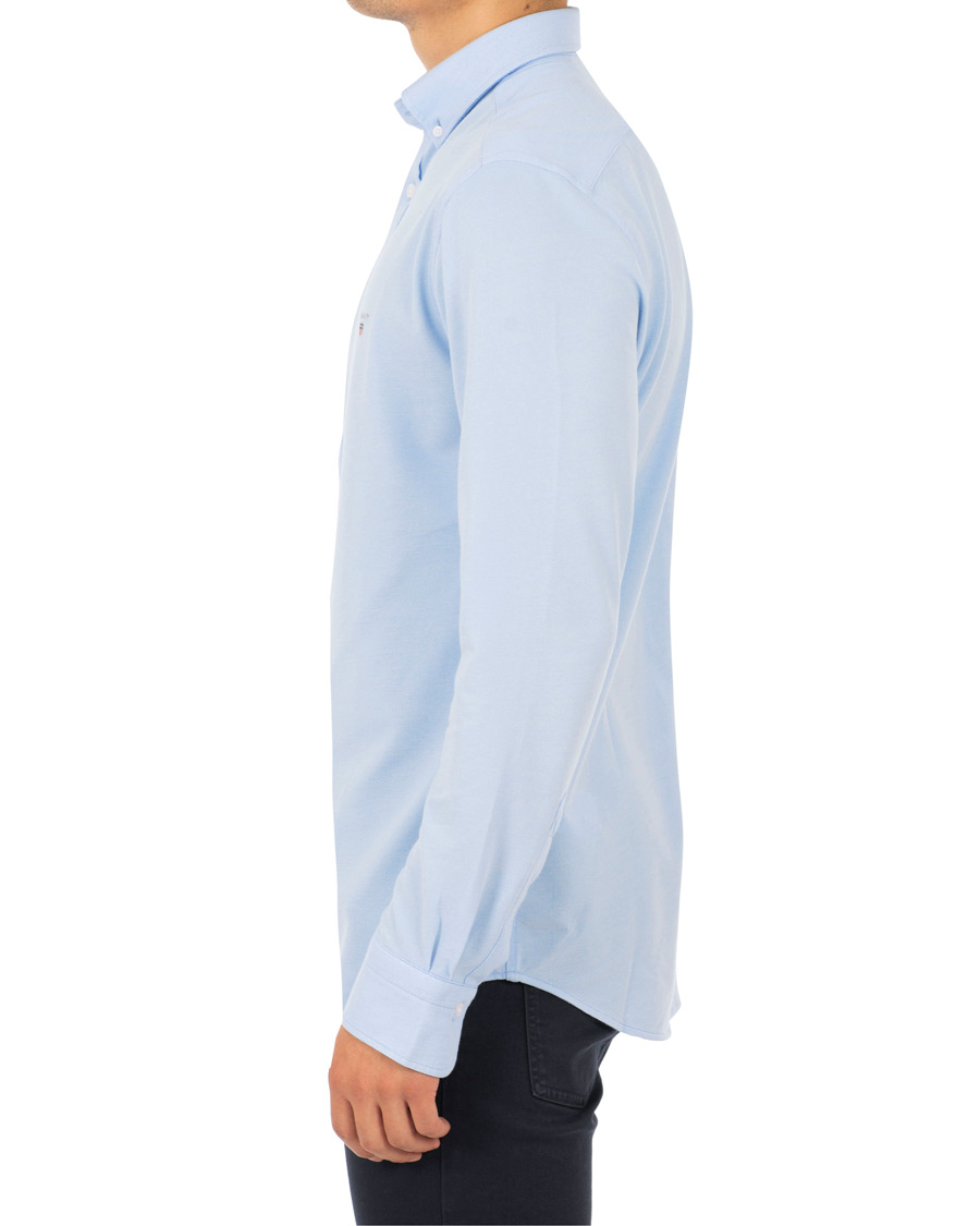 Uomini | Camicie | GANT | Slim Fit Tech Prep Pique Shirt Capri Blue