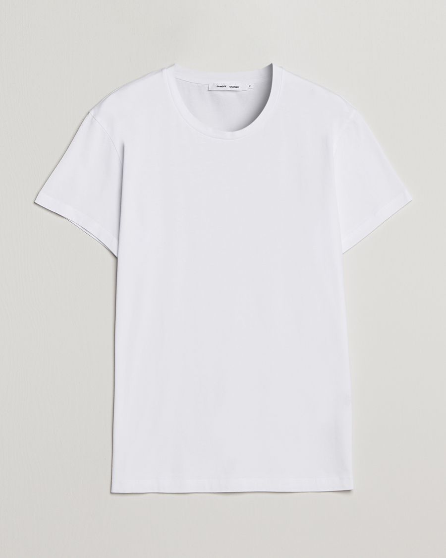 Uomini | T-shirt | Samsøe Samsøe | Kronos Crew Neck Tee White