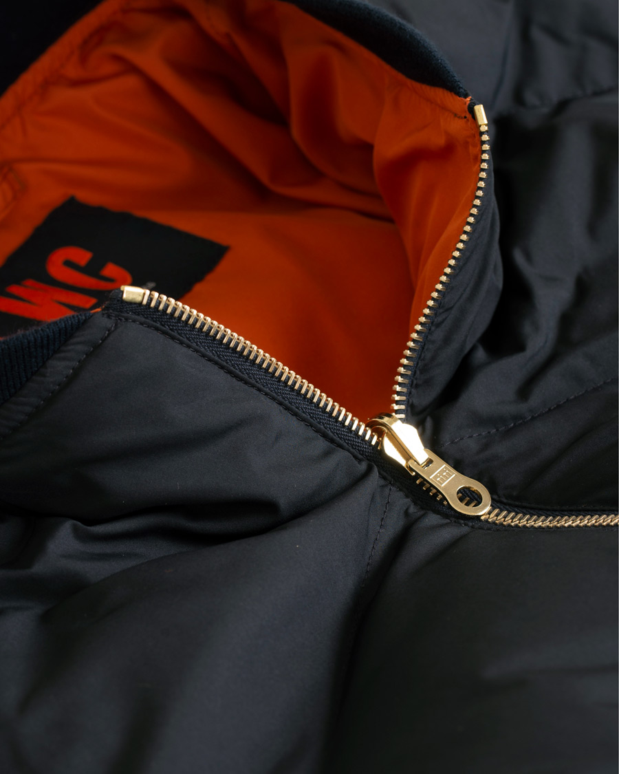 Uomini | Giacche | The Workers Club | Reversible Down Filled Bomber Navy/Orange