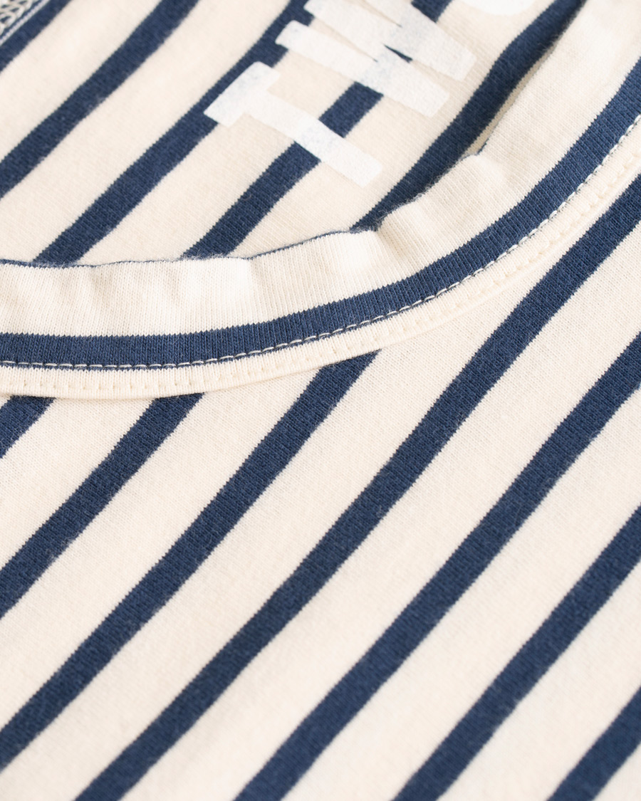 Uomini | T-shirt | The Workers Club | Breton Stripe Sweater White/Navy