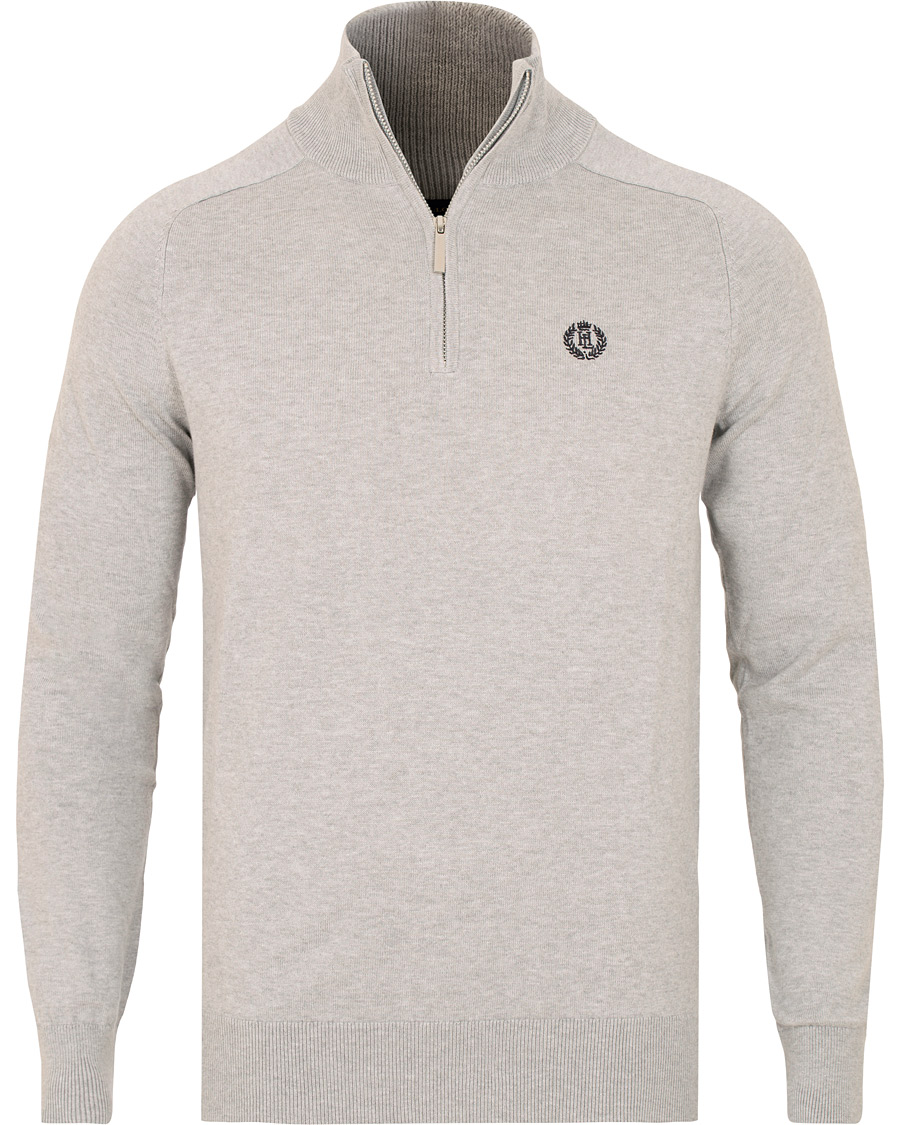 Uomini | Maglieria | Henri-Lloyd | Henri Lloyd Miller Regular Half Zip Grey Marl