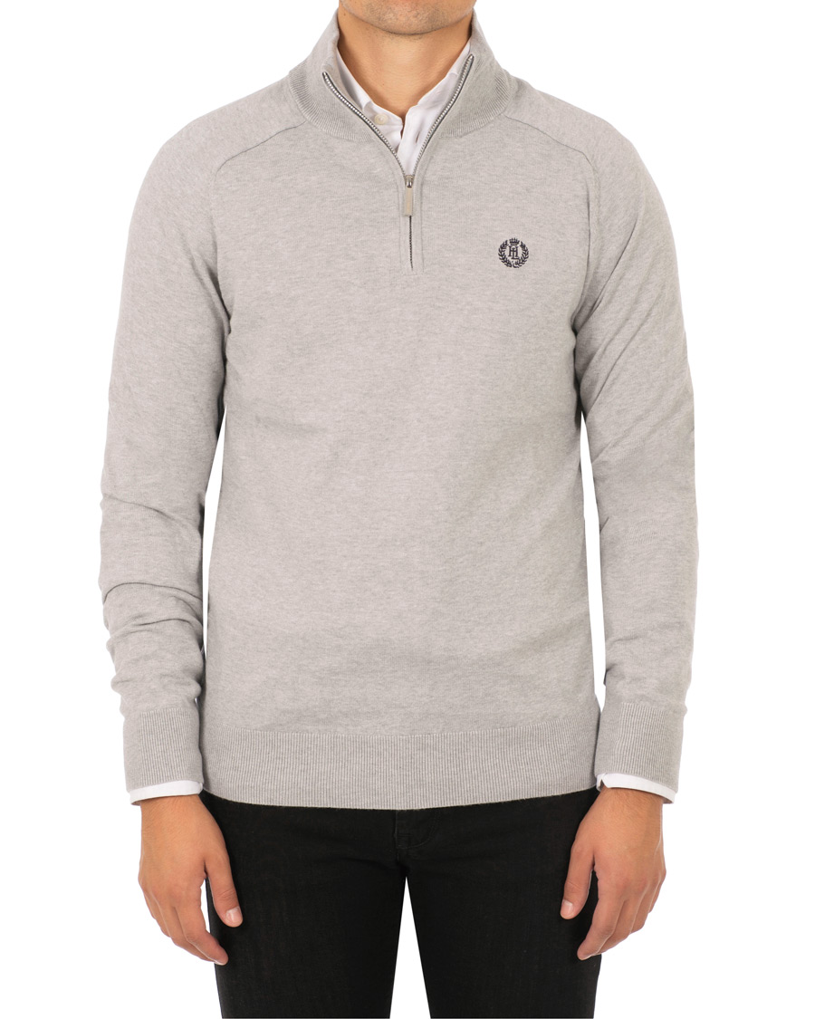 Uomini | Maglieria | Henri-Lloyd | Henri Lloyd Miller Regular Half Zip Grey Marl