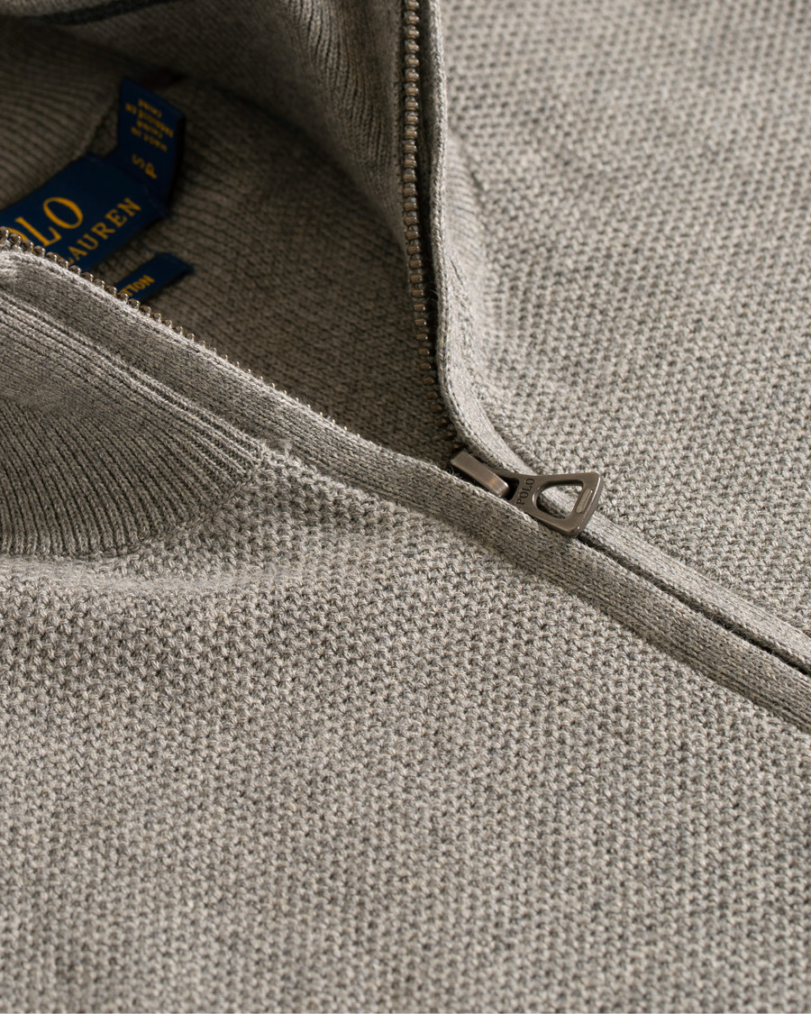 Uomini | Maglieria | Polo Ralph Lauren | Texture Half Zip Fawn Grey Heather