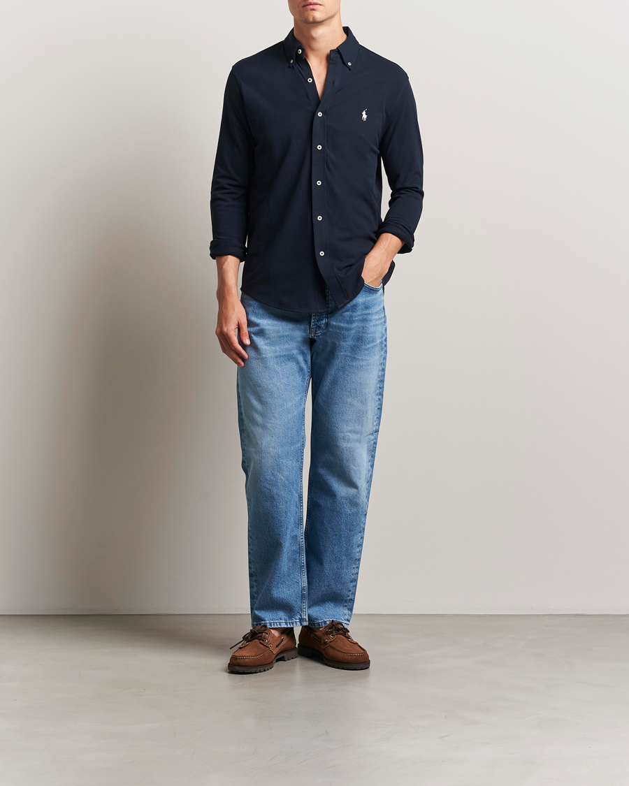 Uomini | Camicie | Polo Ralph Lauren | Featherweight Mesh Shirt Aviator Navy