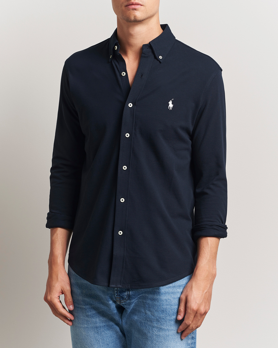 Uomini | Camicie | Polo Ralph Lauren | Featherweight Mesh Shirt Aviator Navy