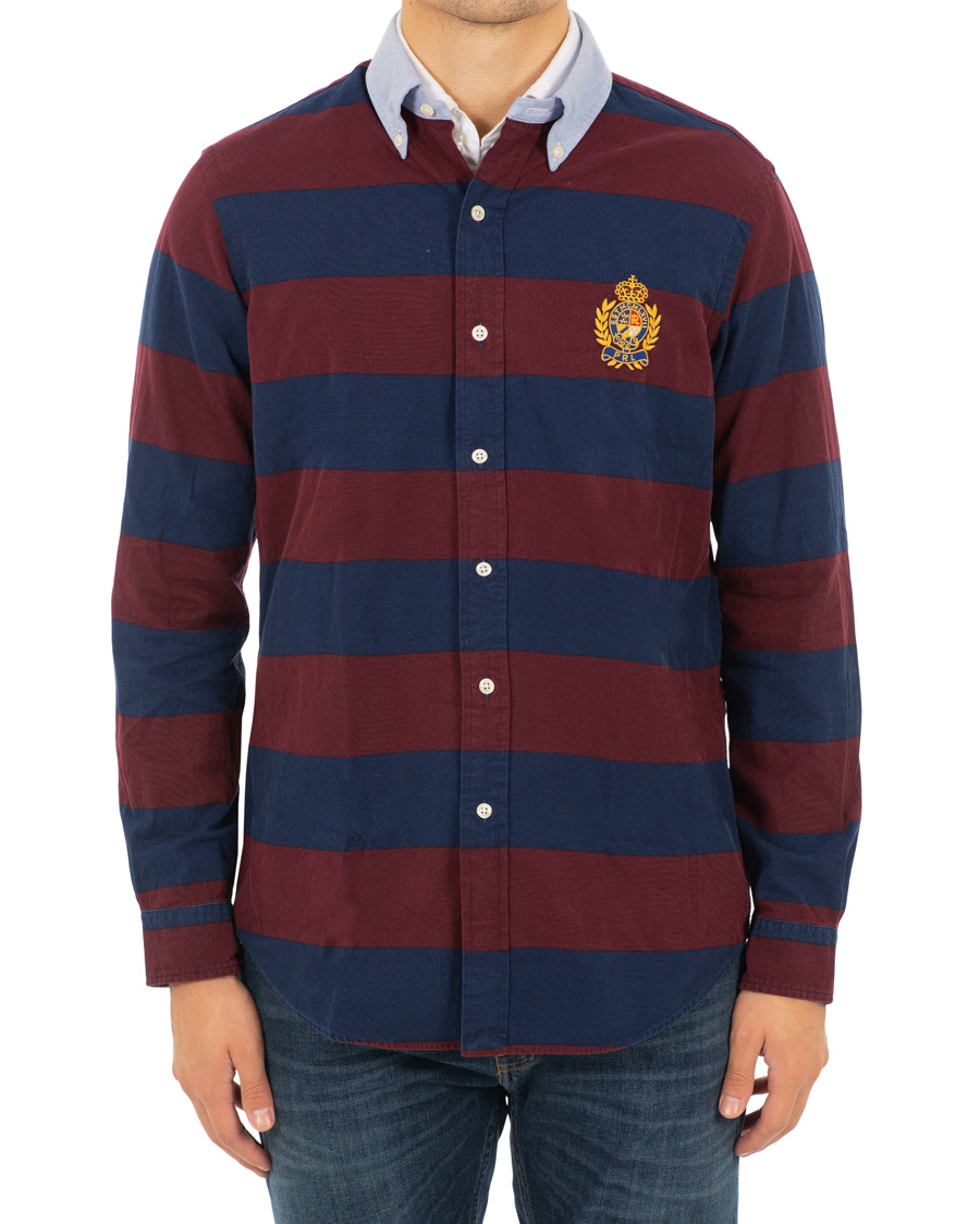 Uomini | Camicie | Polo Ralph Lauren | Core Fit Barstripe Shirt Burgundy/Blue
