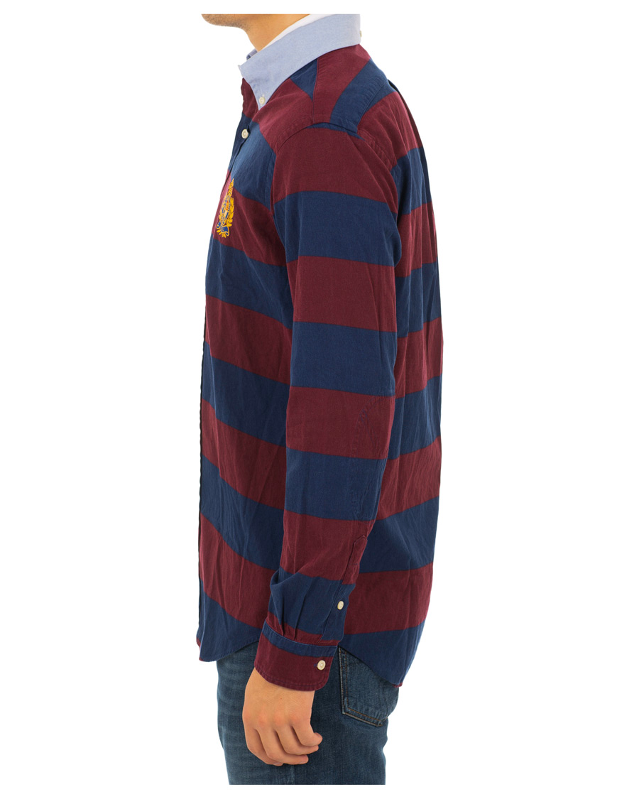 Uomini | Camicie | Polo Ralph Lauren | Core Fit Barstripe Shirt Burgundy/Blue