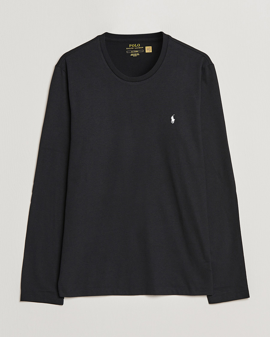 Uomini | T-shirt | Polo Ralph Lauren | Liquid Cotton Long Sleeve Crew Neck T-Shirt Black
