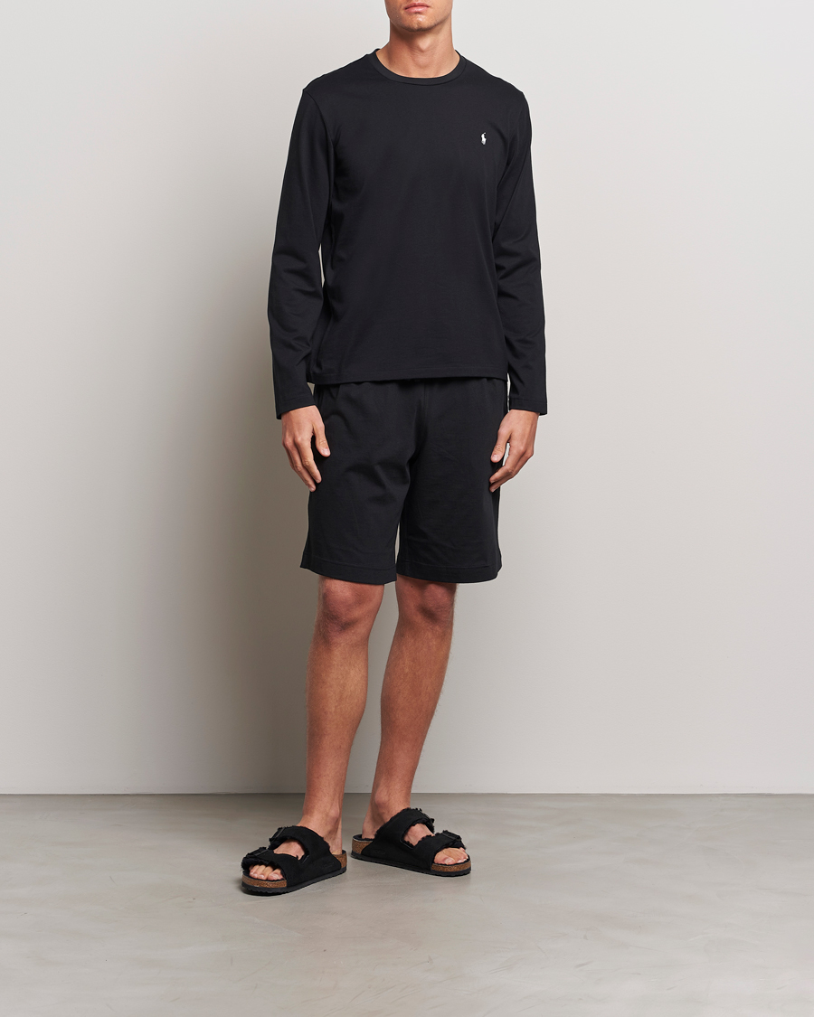Uomini | T-shirt | Polo Ralph Lauren | Liquid Cotton Long Sleeve Crew Neck T-Shirt Black