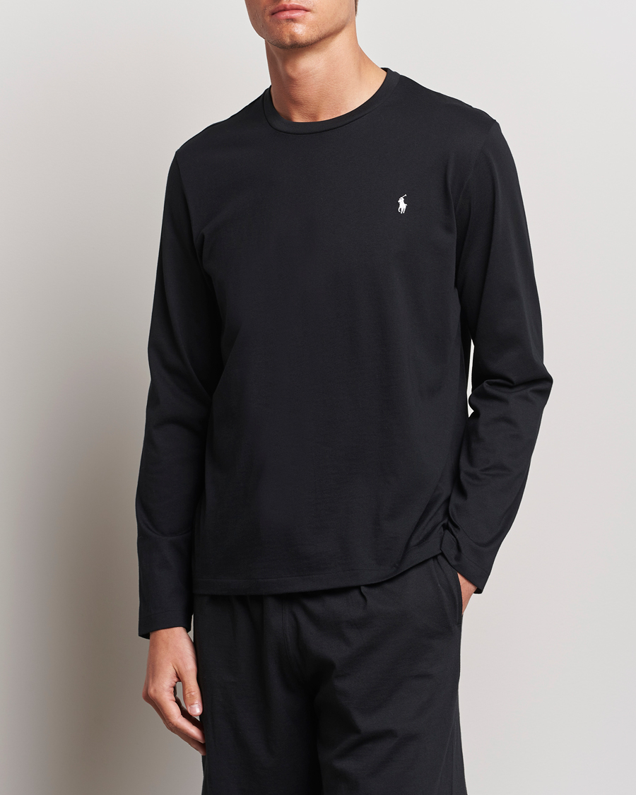 Uomini | T-shirt | Polo Ralph Lauren | Liquid Cotton Long Sleeve Crew Neck T-Shirt Black
