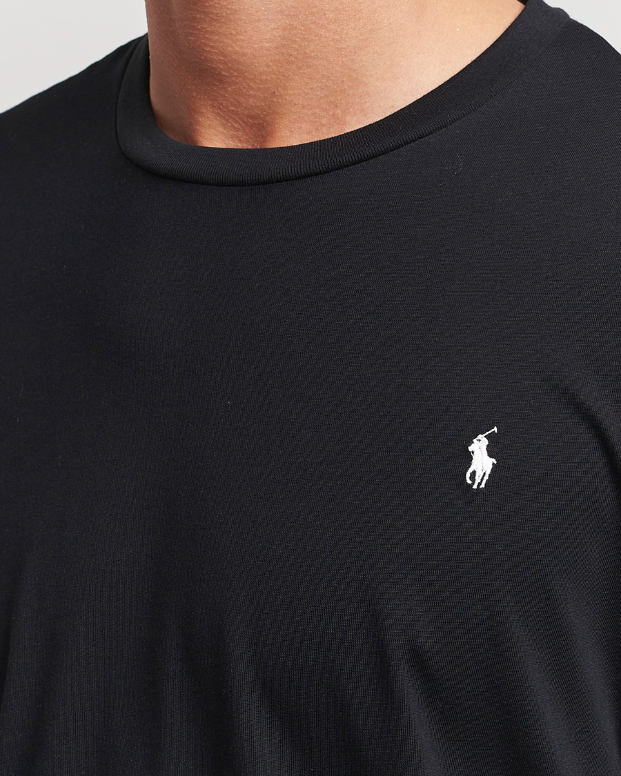 Uomini | T-shirt | Polo Ralph Lauren | Liquid Cotton Long Sleeve Crew Neck T-Shirt Black