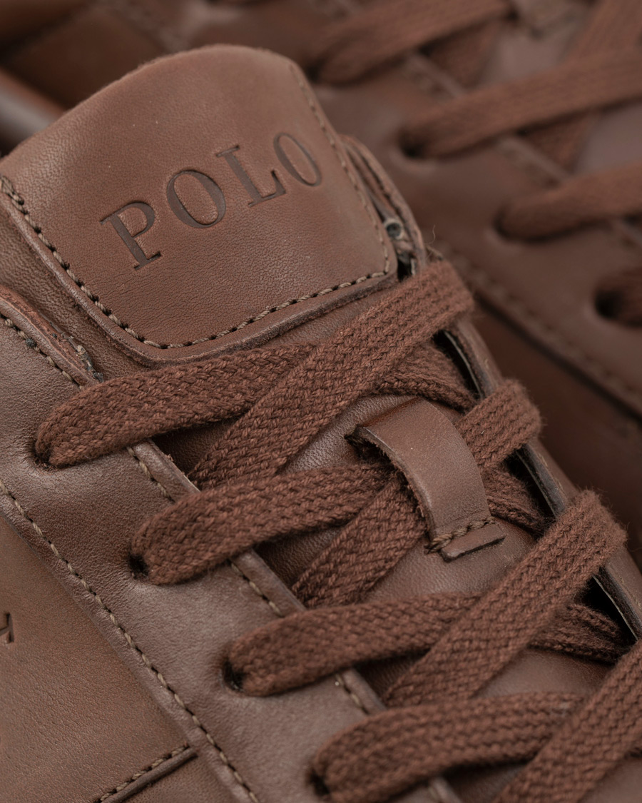 Uomini | Polo Ralph Lauren Sayer Leather Sneaker Dark Brown | Polo Ralph Lauren | Sayer Leather Sneaker Dark Brown