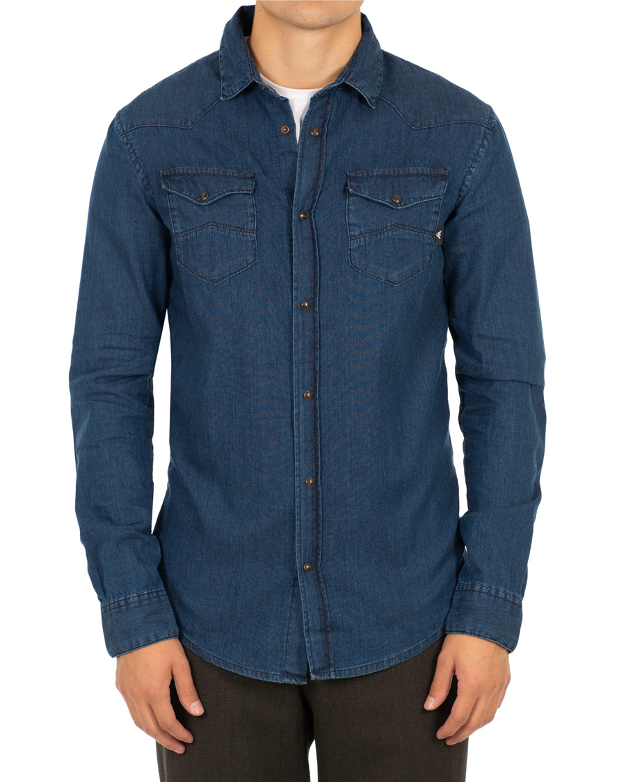 Uomini | Camicie | Emporio Armani | Denim Western Shirt Dark Wash