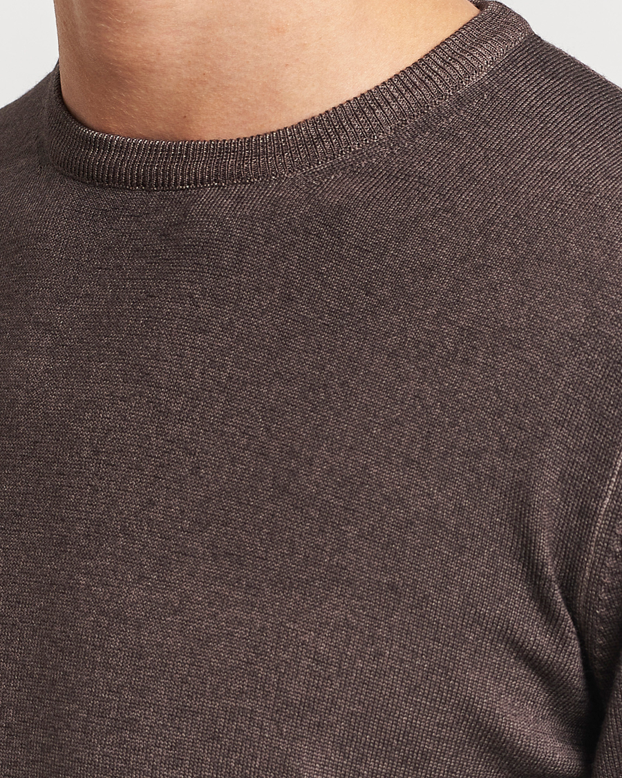 Uomini | Maglieria | Gran Sasso | Vintage Merino Fashion Fit Crew Neck Pullover Brown