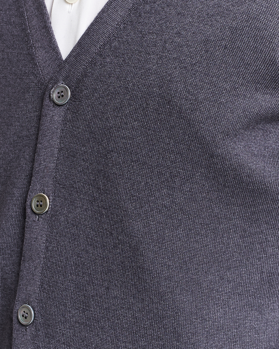 Uomini | Maglieria | Gran Sasso | Vintage Merino Fashion Fit Cardigan Charcoal